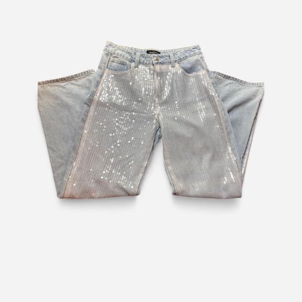 White Fox Women's Embellished Bling Jeans M